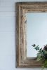 30x2x39" Rectangle Wall Accent Mirror with Distressed Wood Frame