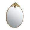 36" x 41" Large Round Wall Mirror with Gold Metal Frame, Circle Accent Mirror for Living Room Bedroom Entryway