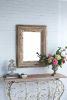 30x2x39" Rectangle Wall Accent Mirror with Distressed Wood Frame