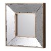 12" x 12" Distressed Silver Square Accent Mirror, Wall Mirror for Living Room, Entryway, Office, Bedroom, Hallway