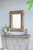 30x2x39" Rectangle Wall Accent Mirror with Distressed Wood Frame