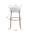 30" Tall, Round High Bar Stools, Set of 2 - Contemporary upholstered dining stools for kitchens, coffee shops and bar stores - Includes sturdy hardwar