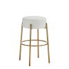 30" Tall, Round High Bar Stools, Set of 2 - Contemporary upholstered dining stools for kitchens, coffee shops and bar stores - Includes sturdy hardwar