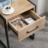 Nightstand Bedside Table Wood End Table with 1 Drawer for Bedroom, Living Room and Dorm