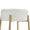 30" Tall, Round High Bar Stools, Set of 2 - Contemporary upholstered dining stools for kitchens, coffee shops and bar stores - Includes sturdy hardwar