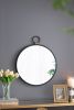 24" x 27" Wall Mirror with Black Frame, Contemporary Minimalist Accent Mirror for Living Room, Foyer, Entryway, Bedroom