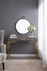 24" x 27" Wall Mirror with Black Frame, Contemporary Minimalist Accent Mirror for Living Room, Foyer, Entryway, Bedroom