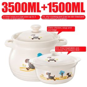 Casserole Stew Household Coal-fired Gas Soup Ceramic High Temperature Resistant Stew Tile (Option: 4Style)