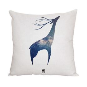 Nordic Style Animal Pattern Peach Skin Fabric Fabric Pillow Cover (Option: 16 Style-45x45cm)