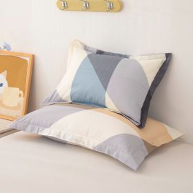 One Pair Of Pure Cotton Pillowcases For Single Person (Option: Summer Mocha Grey-40cmX60cm)