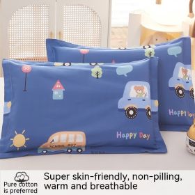 Cotton Children's Pillow Set For Sleep (Option: Baby Bus-40x60cm pair set)