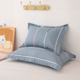 One Pair Of Pure Cotton Pillowcases For Single Person (Option: Daisys Secret Love for Grey-48cmX74cm)