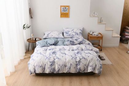 Three-piece Bedding Set Printed Home Textile (Option: 201 Blue-135x200cm)