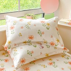 Pair Of Pure Cotton Pillowcases (Option: Zhiwei-48cmX74cm)