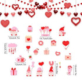 Valentine's Day Cartoon Fridge Stickers Home Decoration PVC Magnetic Wall Sticker Waterproof Decoration (Option: CT146)