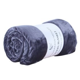 Coral Velvet Leg Nap Pet Blanket (Option: Dark Gray Flannel-70cmx 100cm)