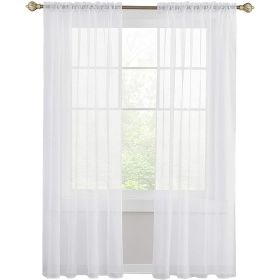 Modern Simple Thickened Solid Thin Window Gauze (Option: White-Punch 132x274cm)