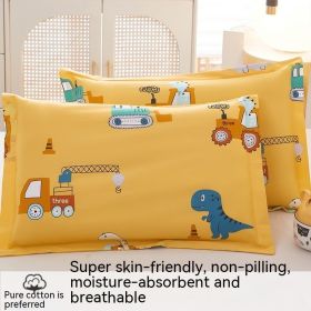 Cotton Children's Pillow Set For Sleep (Option: Engineering vehicle-40x60cm per piece)