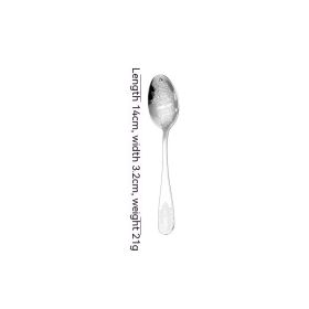 Stainless Steel Cutlery Knife Spoon Fork Vintage Gold-plated Western Restaurant Steak Suit (Option: Tea Spoon)