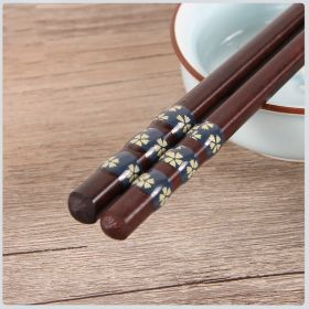 Wooden Japanese Style Chopsticks Household Craft Chopsticks Wooden Tableware (Option: Type E)