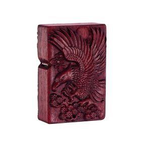 Boss Sandalwood Series Kerosene Lighter Brocade Box Packaging High-end Gift Lighter Factory Wholesale (Option: Red Sandalwood Flying Eagle 1-No Oil)