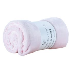 Coral Velvet Leg Nap Pet Blanket (Option: Pink Flannel-70cmx 100cm)