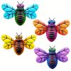 1pc/4pcs, Metal Colorful Bee Wall Decor, Bee Metal Wall Decor, Bee Metal Wall Art, Wall Decor, Metal Home Decor Wall Sculpture, Outside Decor, Outdoor