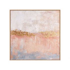 Handmade Abstract Oil Painting Top Selling Wall Art Modern Minimalist Pink Picture Canvas Home Decor For Living Room Bedroom No Frame (size: 100x100cm)