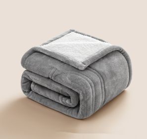 Winter Office Heating Warming Blanket (Option: Milk Fiber Gray-150cm130cm)