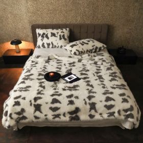 Altan Long-haired Rabbit Fur Short Velvet Cover Blanket Affordable Luxury Style (Option: Cow Beige-Blanket 160x200cm)