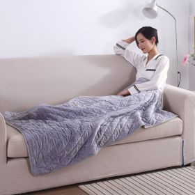 USB Shawl Warm Body Electric Heating Blanket 5v Low Voltage (Option: Silver-100x140 Zipper)