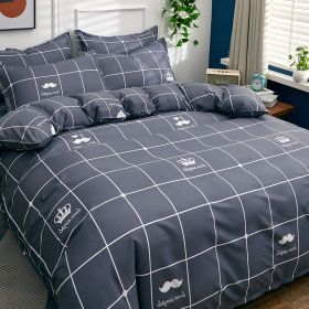 Student Dormitory Single Duvet Cover Autumn And Winter (Option: Dark Gray-1.8bed)