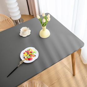 Sheepskin All-inclusive Tablecloth Waterproof And Oil-proof Disposable Anti-scald Tablecloth (Option: Simple Gray-Suitable For 70X130cm)